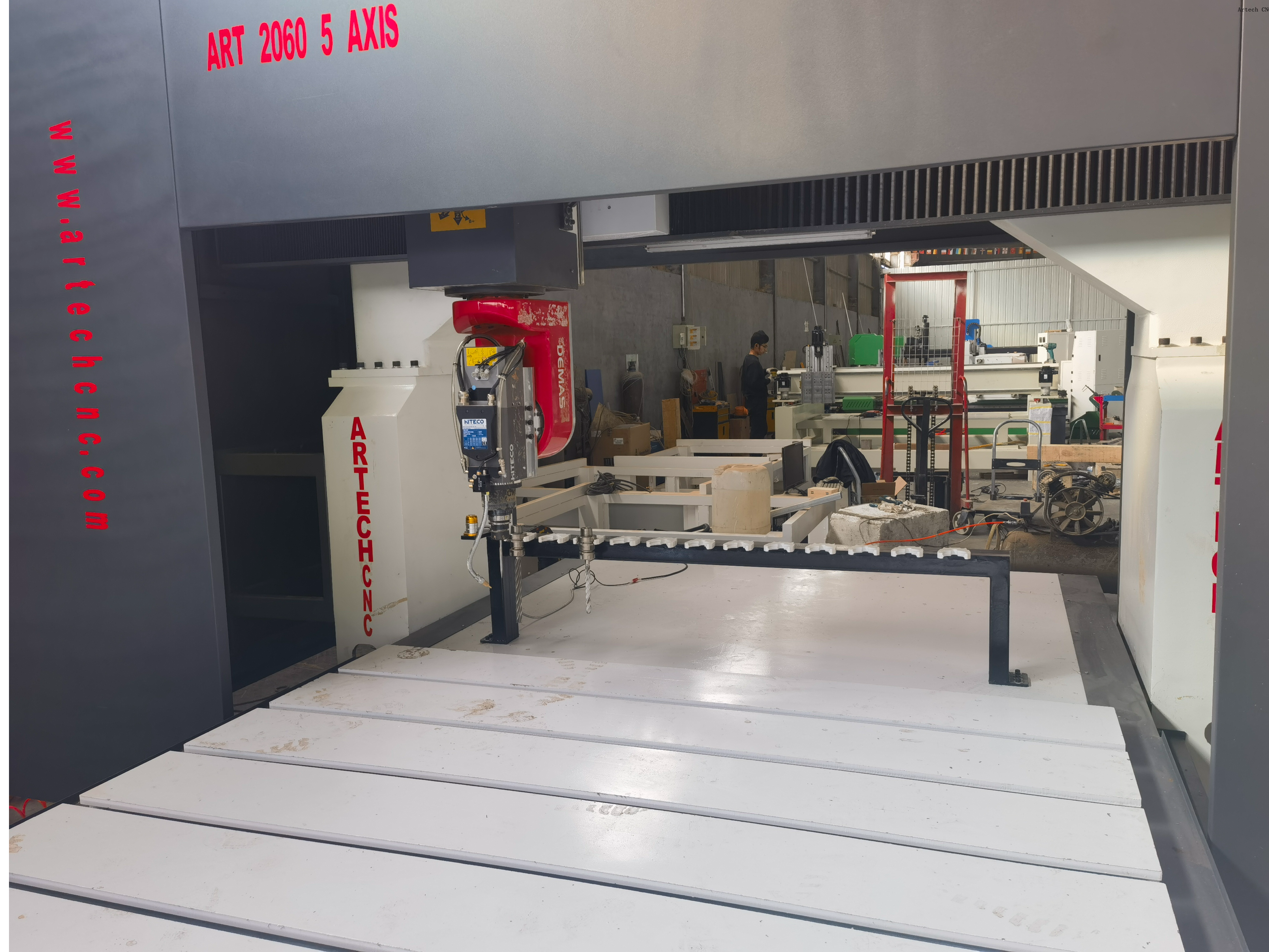 ART-2060 Cnc Router Machining machine Foam wood Mold 5axis heavy duty type Steel bed