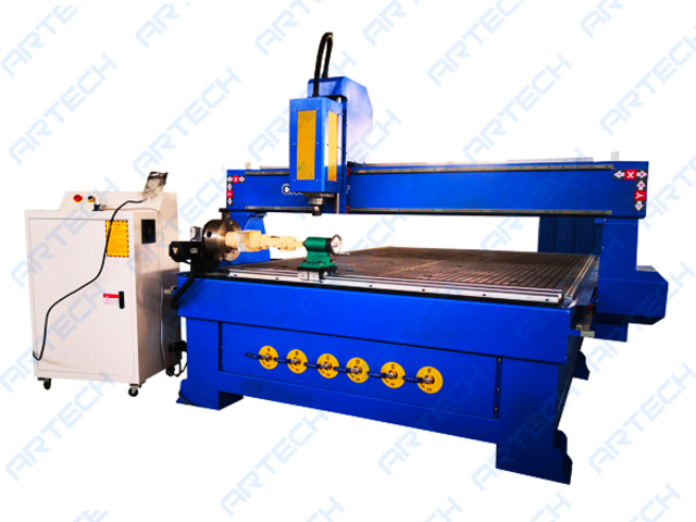 1325 Wood Cnc Router Engraving Machine with Rotary on Table