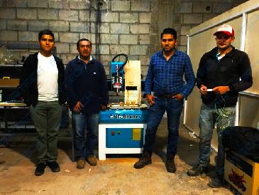 The customers have received their cnc machine from South America